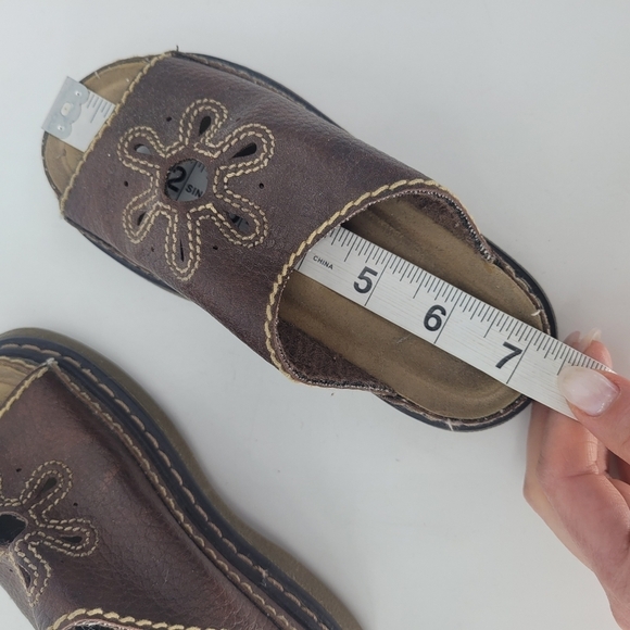 Smart fit kids vintage chunky brown slides sandals slip on size 11 - Picture 8 of 8